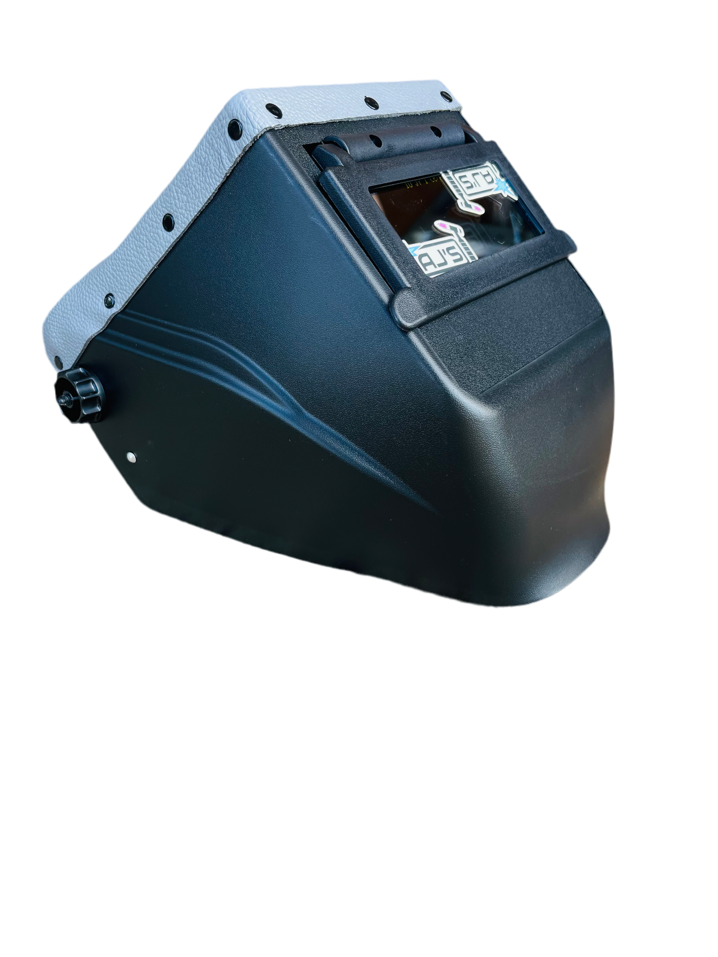 Gray Leather Top Welding Helmet