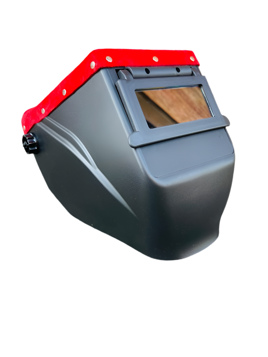 Red Suede Top Welding Helmet