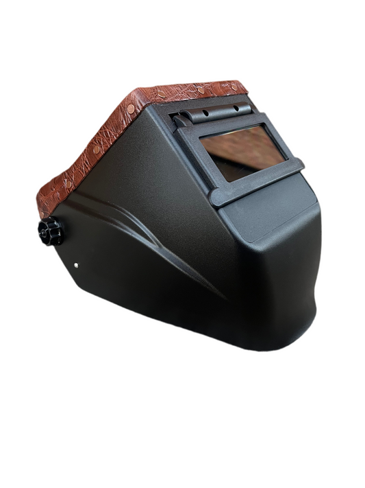 Brown Gator Leather Top Hobart Welding Helmet