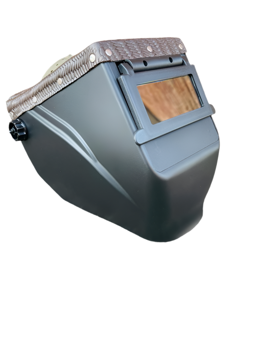 Brown Basketweave Top Welding Helmet